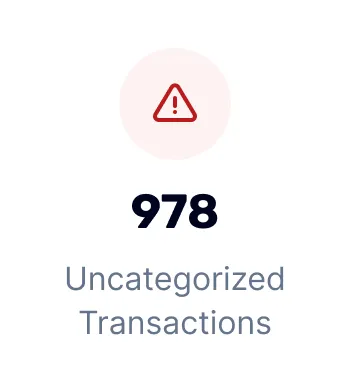 UI showing 978 uncategorized transactions.