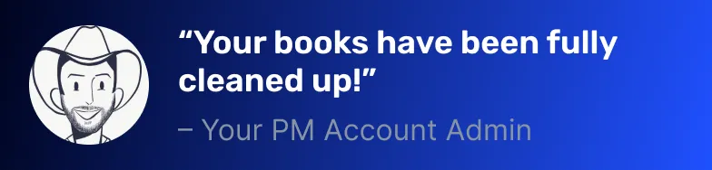 A mock popup of an account executive confirming that a task is done